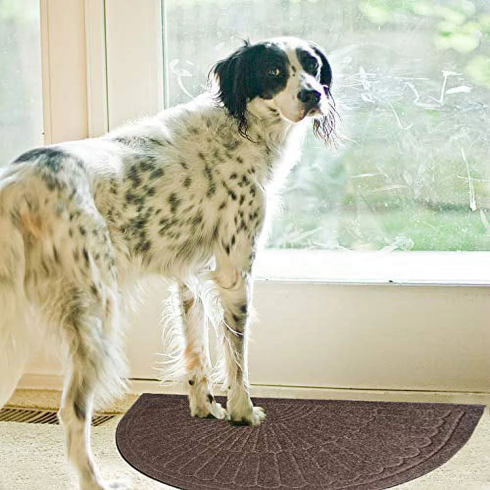 Half Round Non Slip Washable Door Mat 2pcs C98244