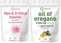 Oil of Oregano Softgels & Myo & D-Chiro Inositol Powder Bundle 2 Pack D111628