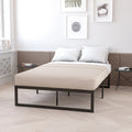 14 Inch Metal Platform Bed Frame with 12 Inch Pocket Spring Mattress Queen H475