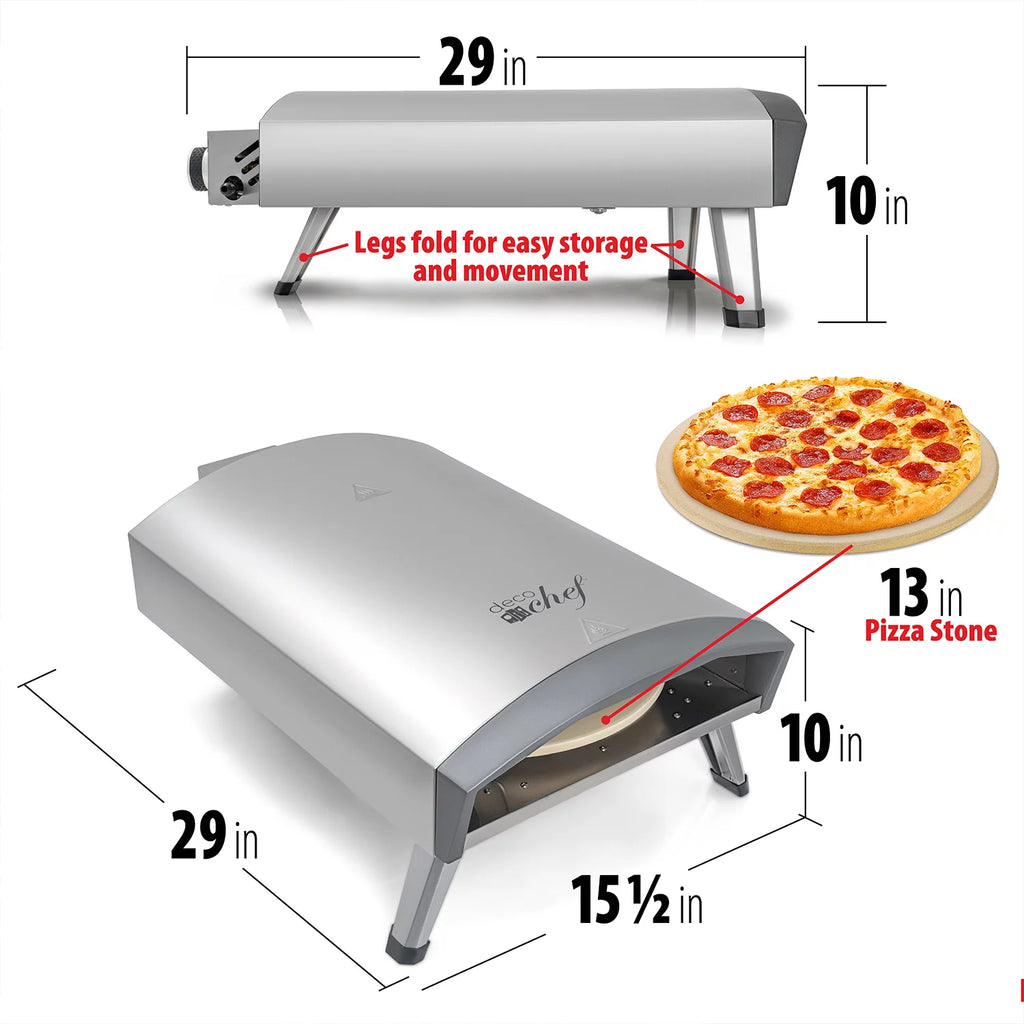 Portable Gas Pizza Oven with Baking Stone C471433