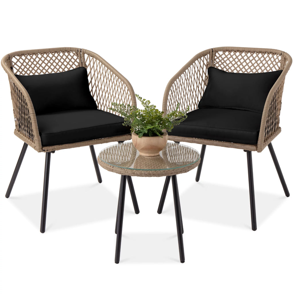 3-Piece Outdoor Wicker Bistro Set K161
