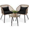 3-Piece Outdoor Wicker Bistro Set K161