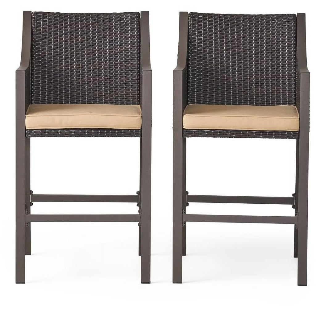 Multi Brown Bar Stool Set of 2 N7615