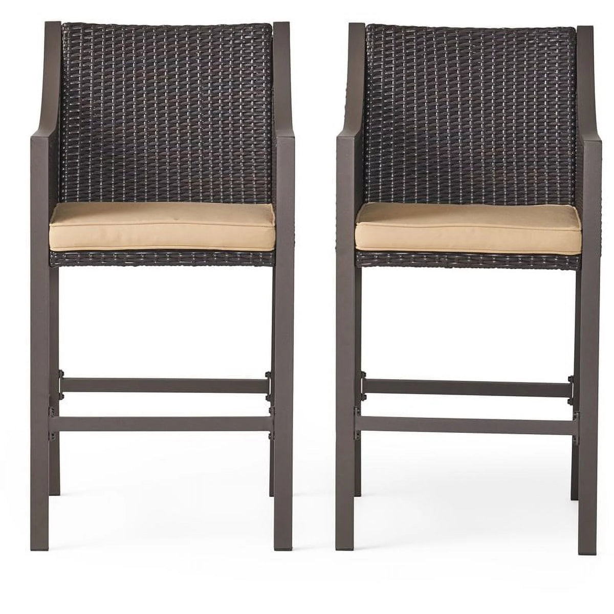 Multi Brown Bar Stool Set of 2 N7615