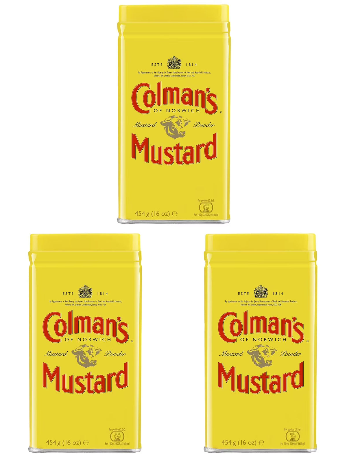 Mustard Powder, 16-Ounce Cans (Pack of 3) G5665