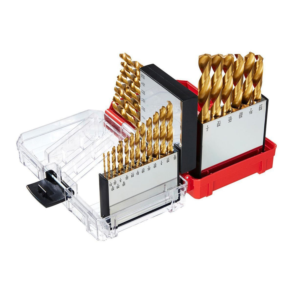 Titanium High-Speed Steel Drill Bit Set, 29-Piece P142926