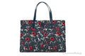 Navy Red Nylon Tote Handbag I470037