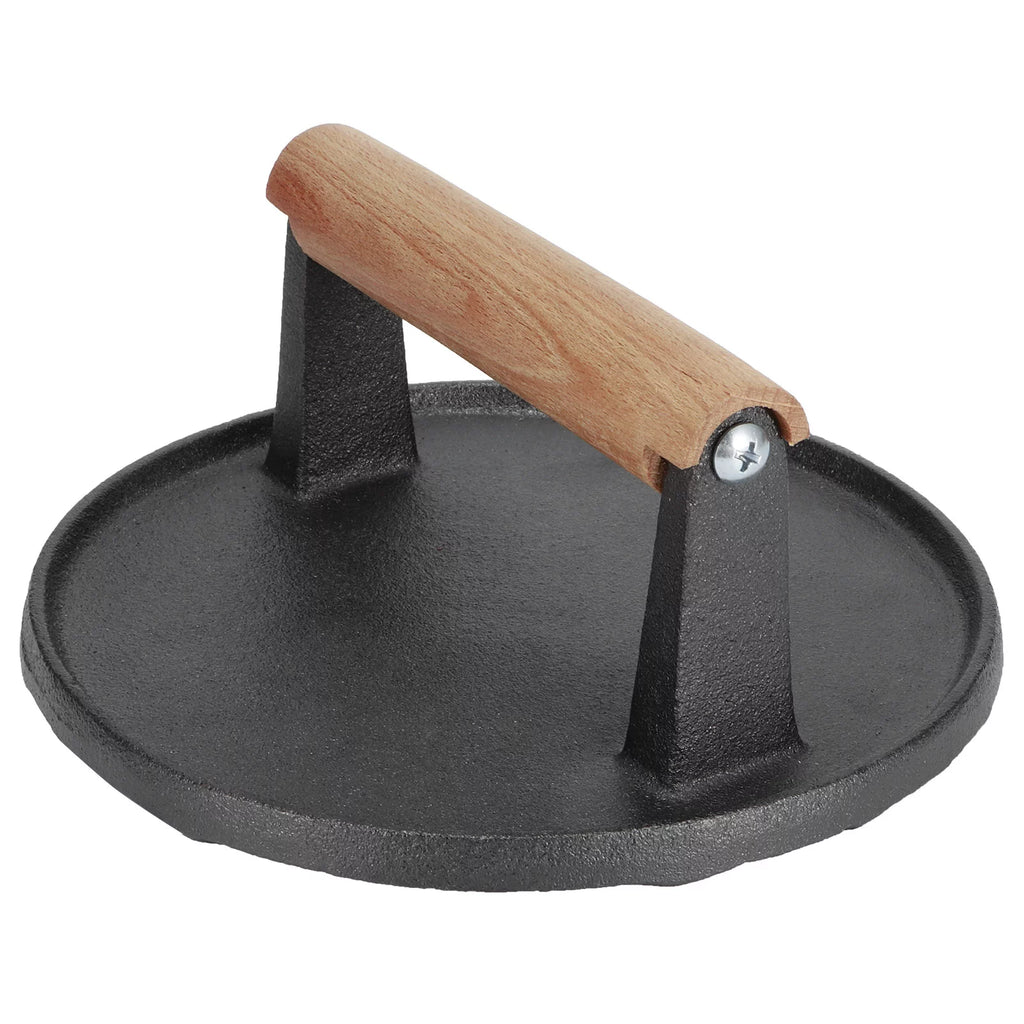 Cast Iron Wooden Handle Steak Press X4966