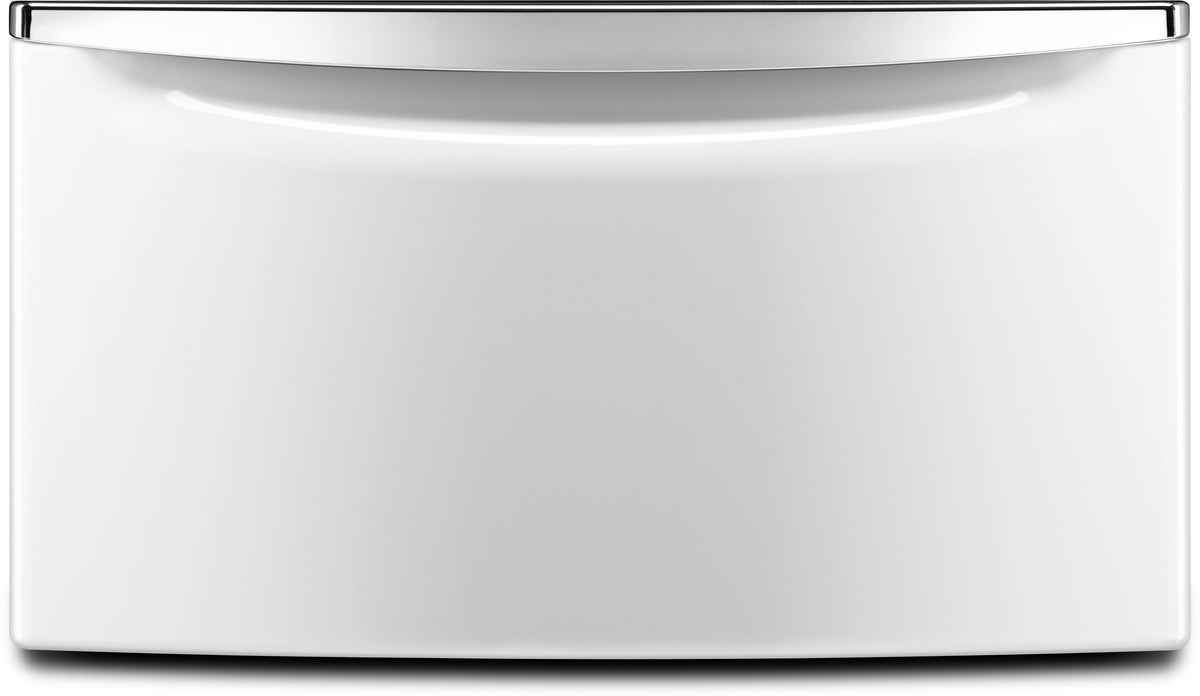 White Laundry Pedestal with Storage Drawer K2926