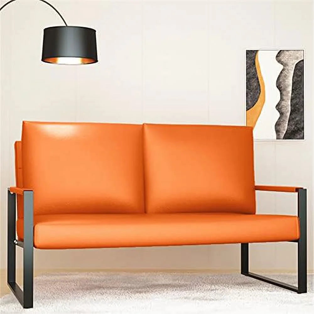 Mid Century Upholstered Accent Chair with Cushion & Metal Frame U748636