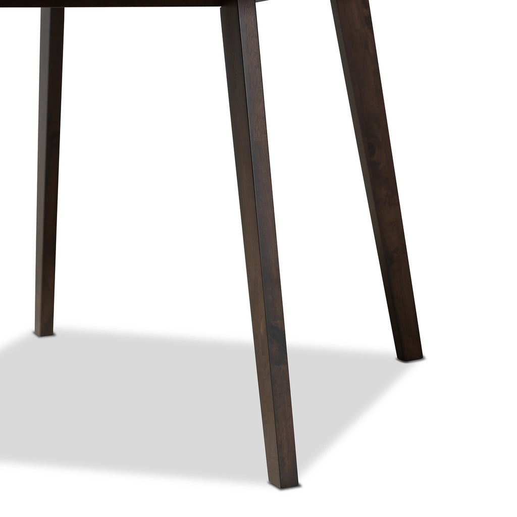 5-Piece Light Grey Fabric Wood Dining Set H39575