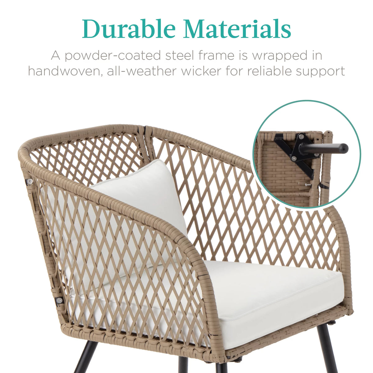 3-Piece Outdoor Wicker Bistro Set K161