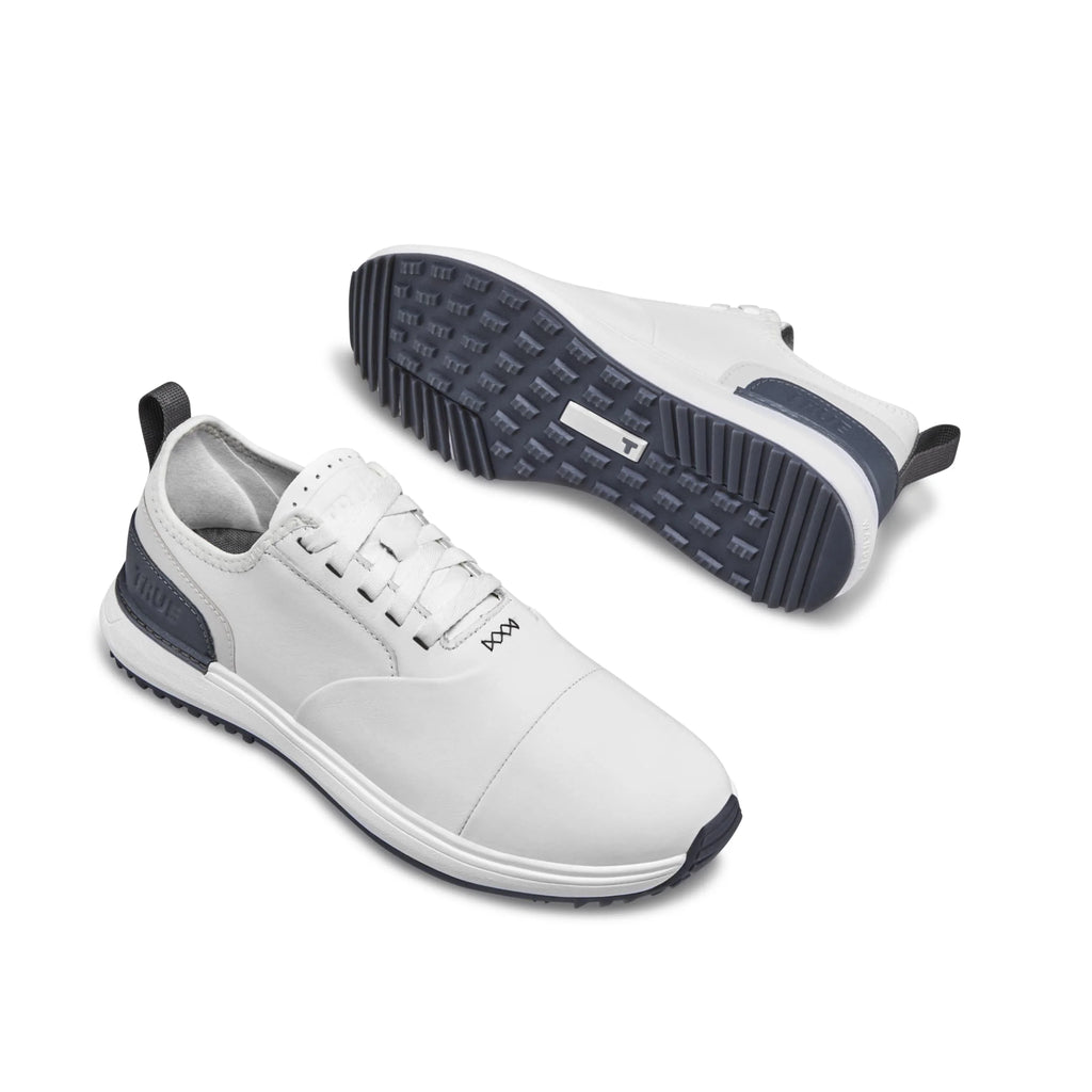 Tour White Grey Leather Golf Shoes H12722