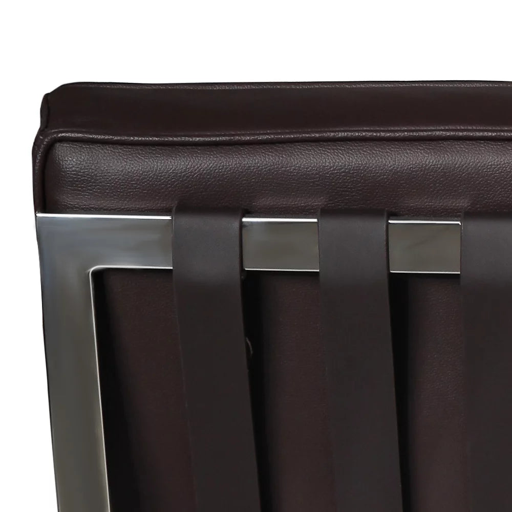Leather Lounge Chair with Stainless Steel Frame L991533