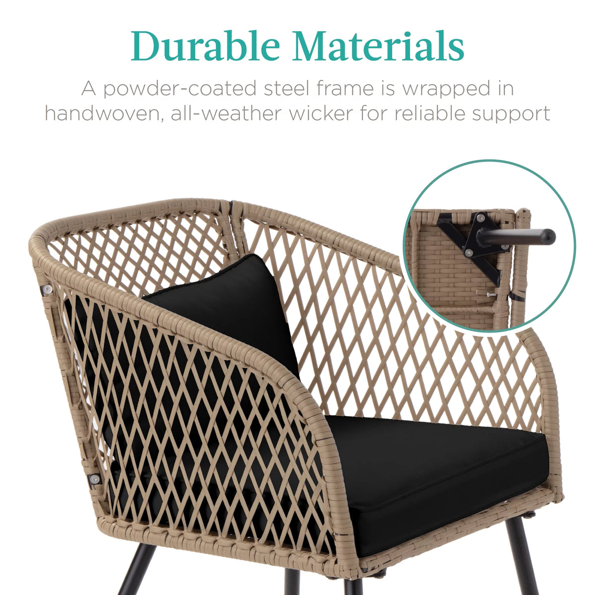 3-Piece Outdoor Wicker Bistro Set K161