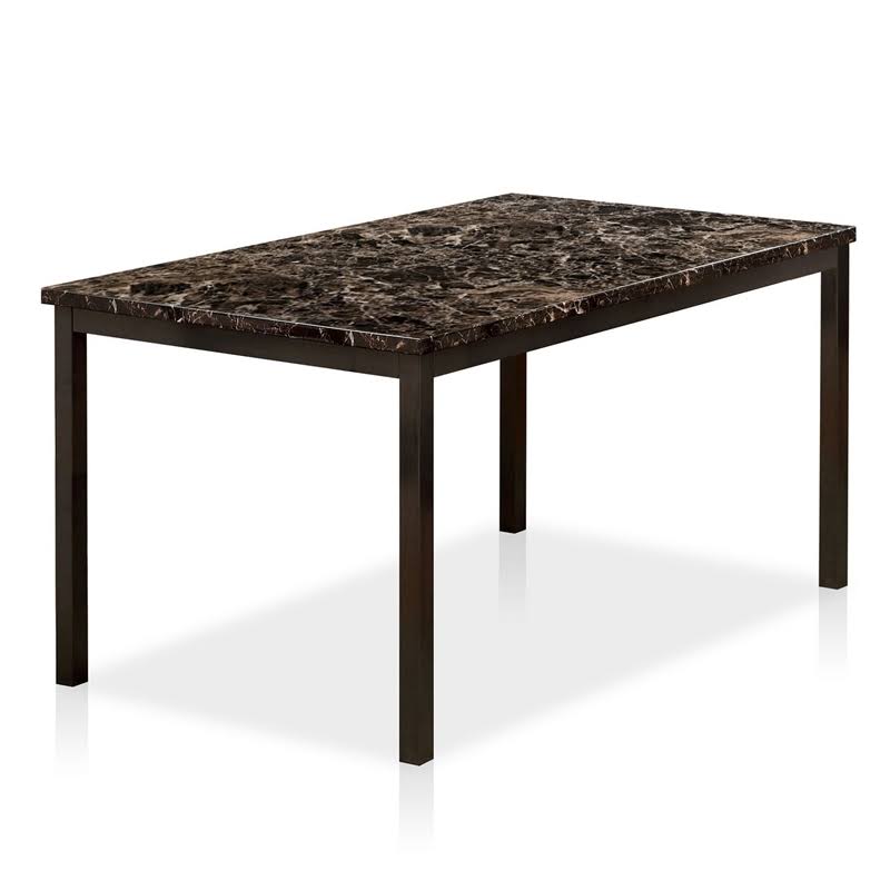 Faux Marble Top Dining Table in Black U401