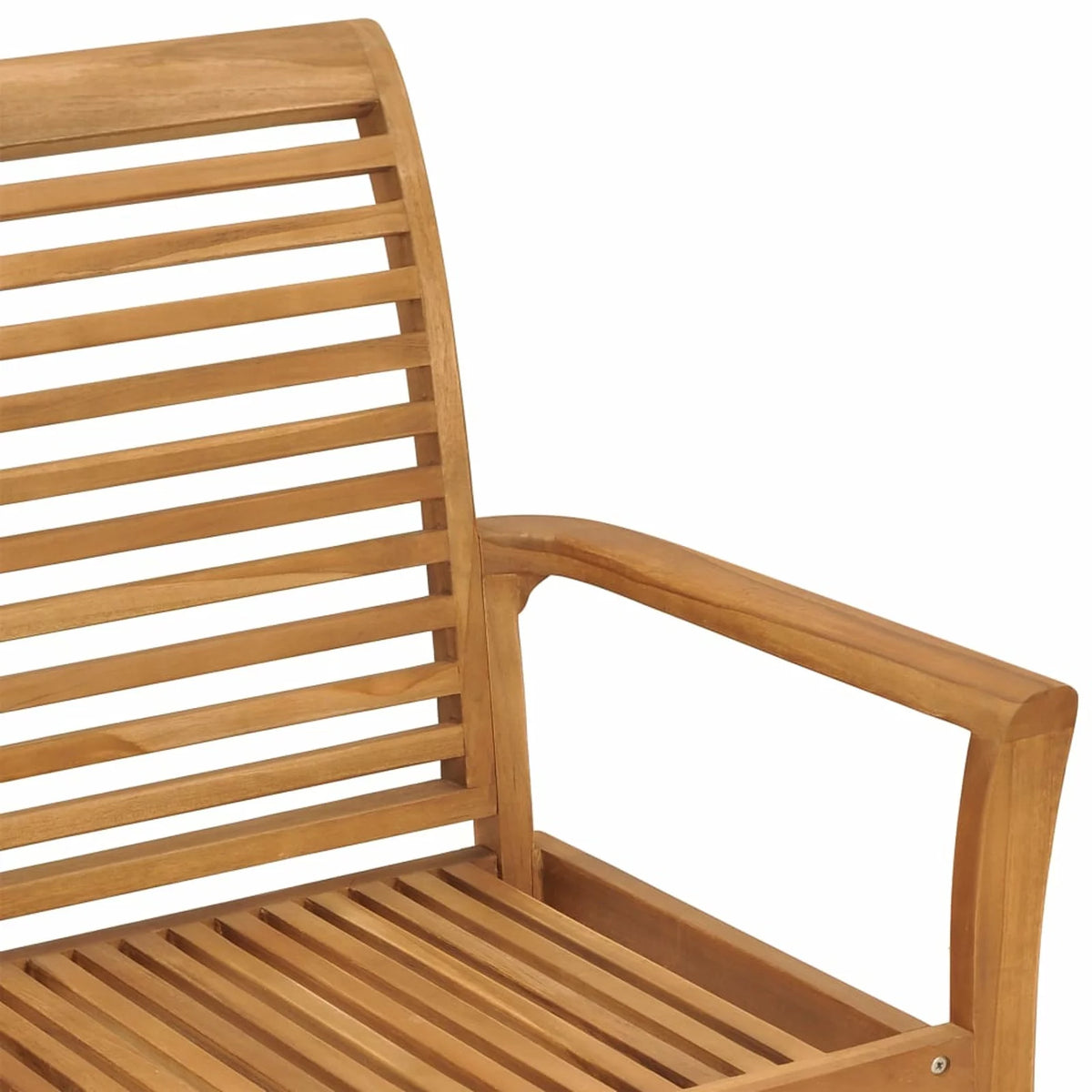 Teak Wood Patio Bench with Red Cushion Q18724