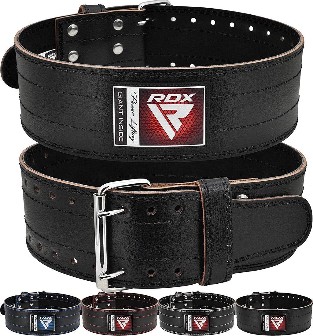 6mm Leather Weight Lifting Belt Black M C32705