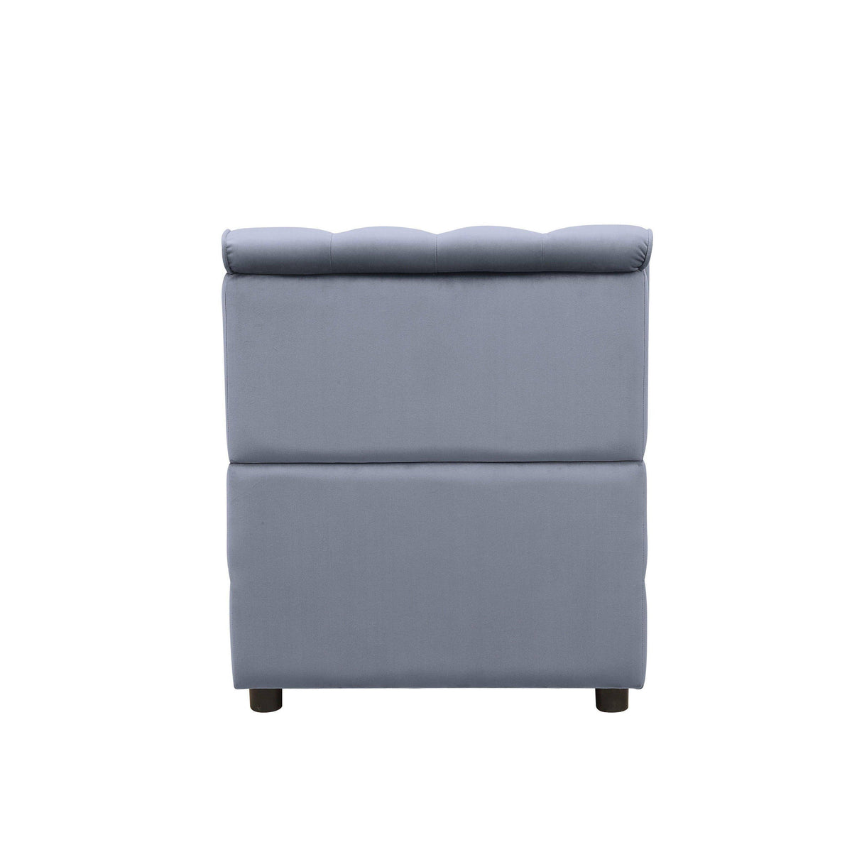 Gray Velvet Armless Chair X74015