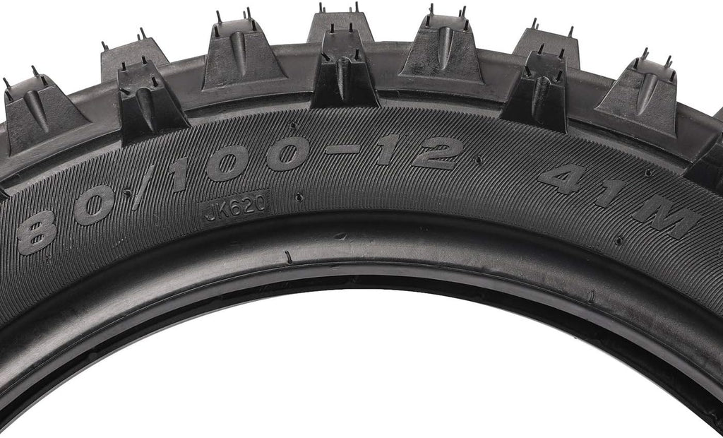 80/100-12 3.00-12 Knobby Rear Tire & Inner Tube Pack of 2 N885