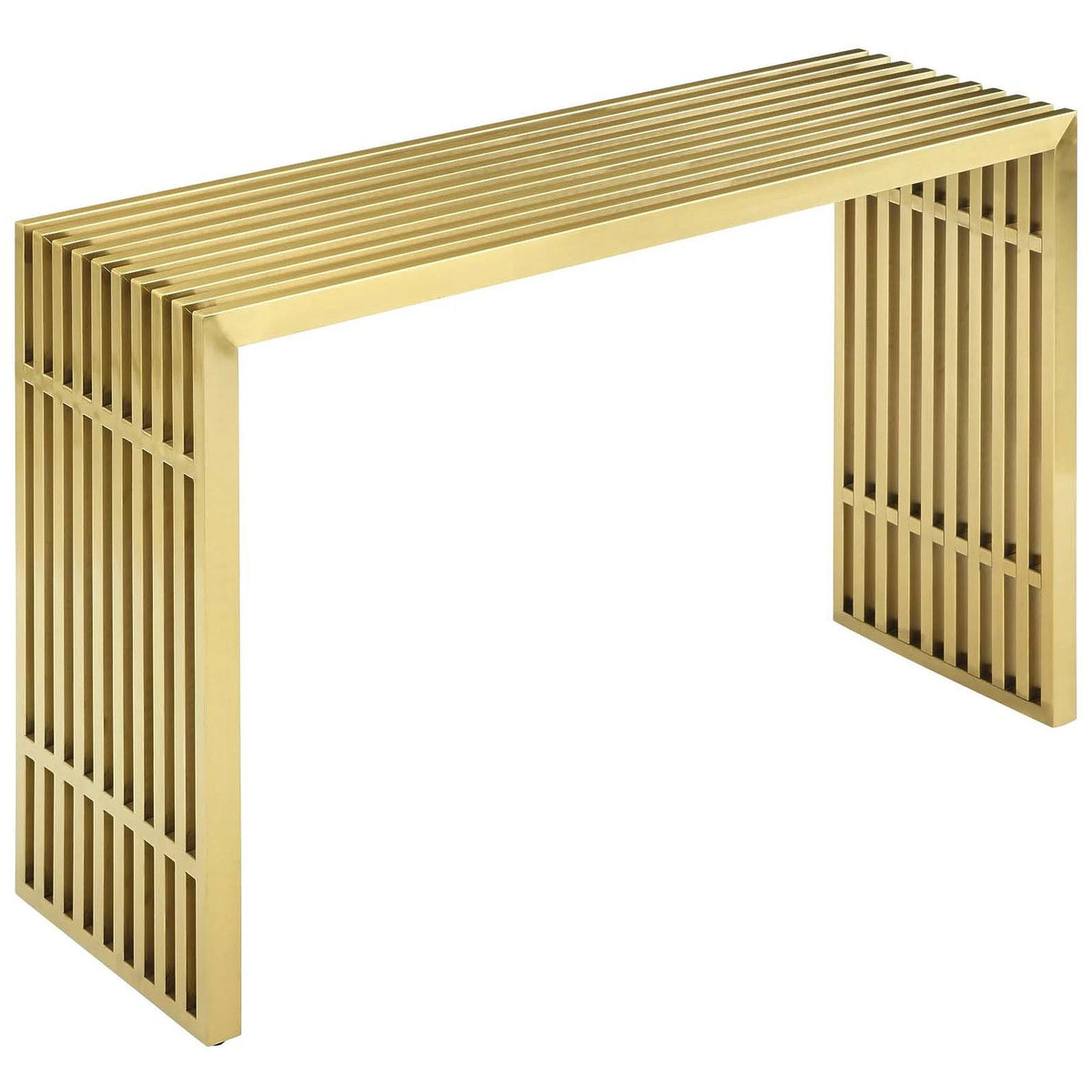 Gold Stainless Steel Console Table Y226