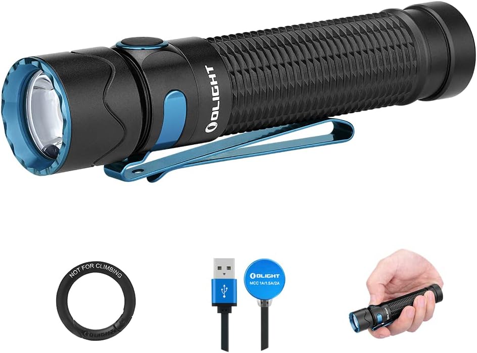 1750 Lumens Rechargeable Tactical Flashlight with Dual Switch and Proximity Sensor Z9719