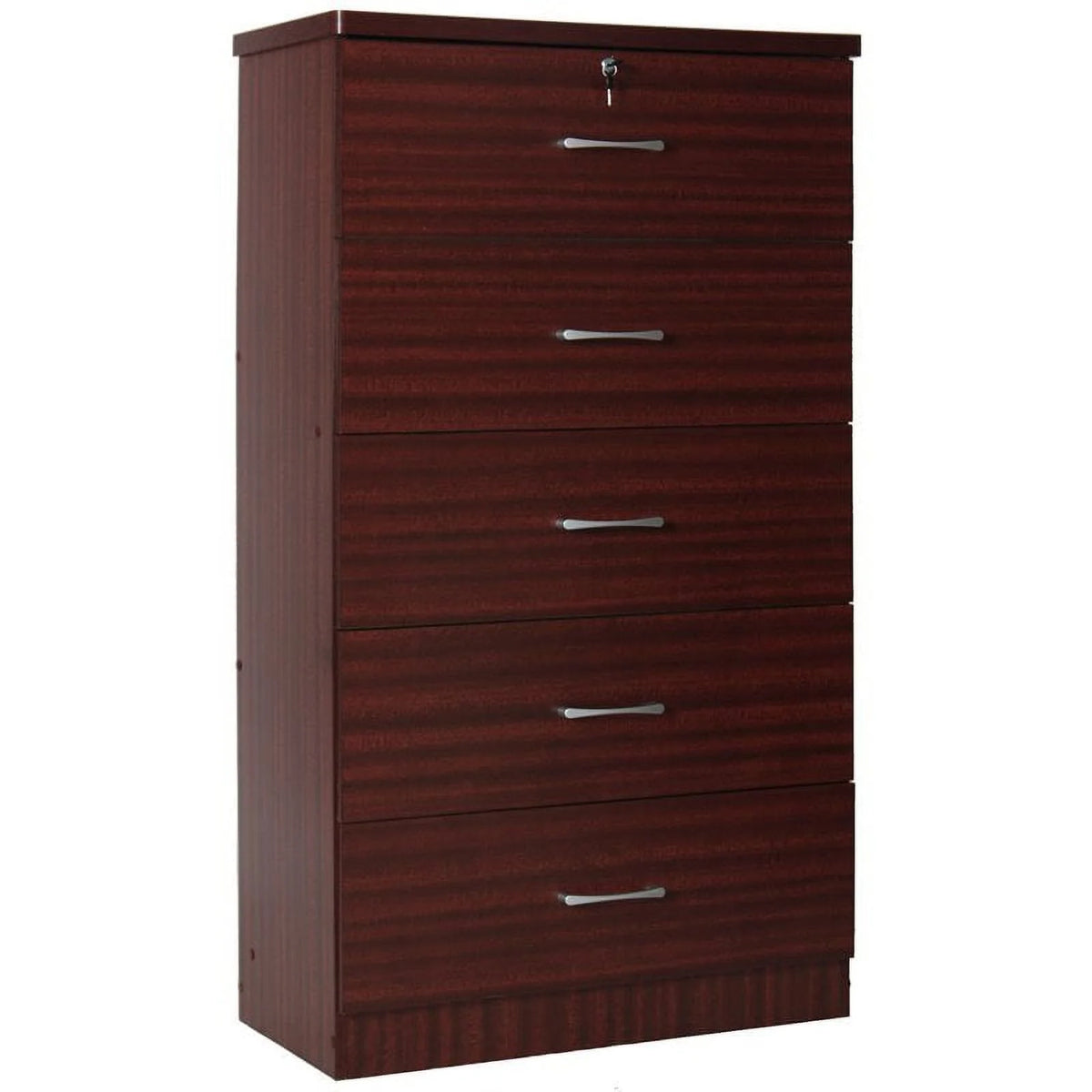 Queen Captains Bed and Tall Chest Dresser R331123