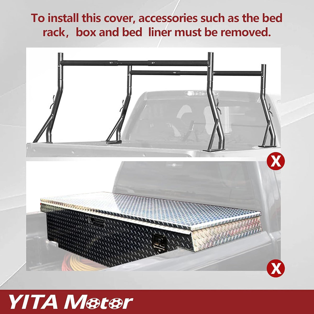 Soft Tri-fold Truck Bed Tonneau Cover for 2019-2022 Chevy Silverado/GMC Sierra 1500, 6.6 ft Bed T237617