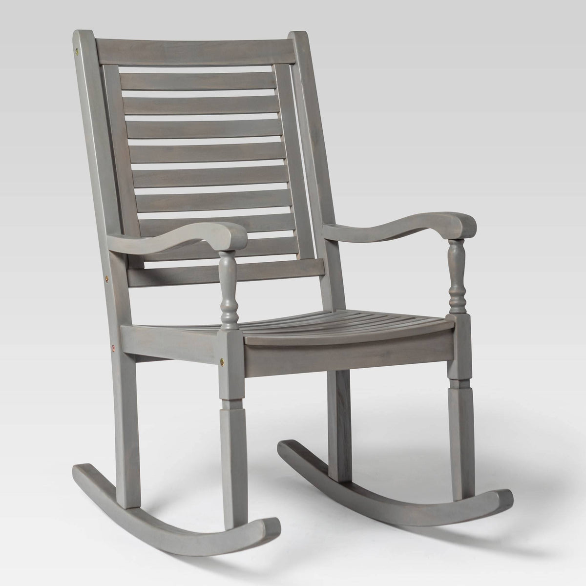 Gray Wash Acacia Wood Outdoor Rocking Chair W4303