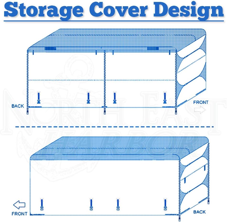 Waterproof RV Cover Fits Length 27'-30' Travel Trailer Camper with Zippered Panels J656826