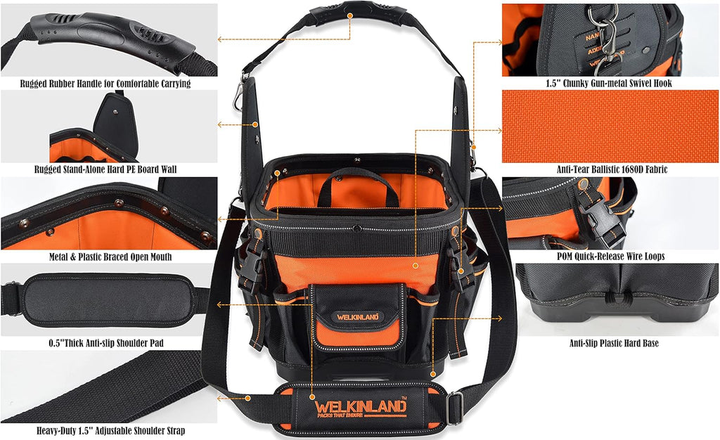 Hard-Based Open-Top Tool Bag A103