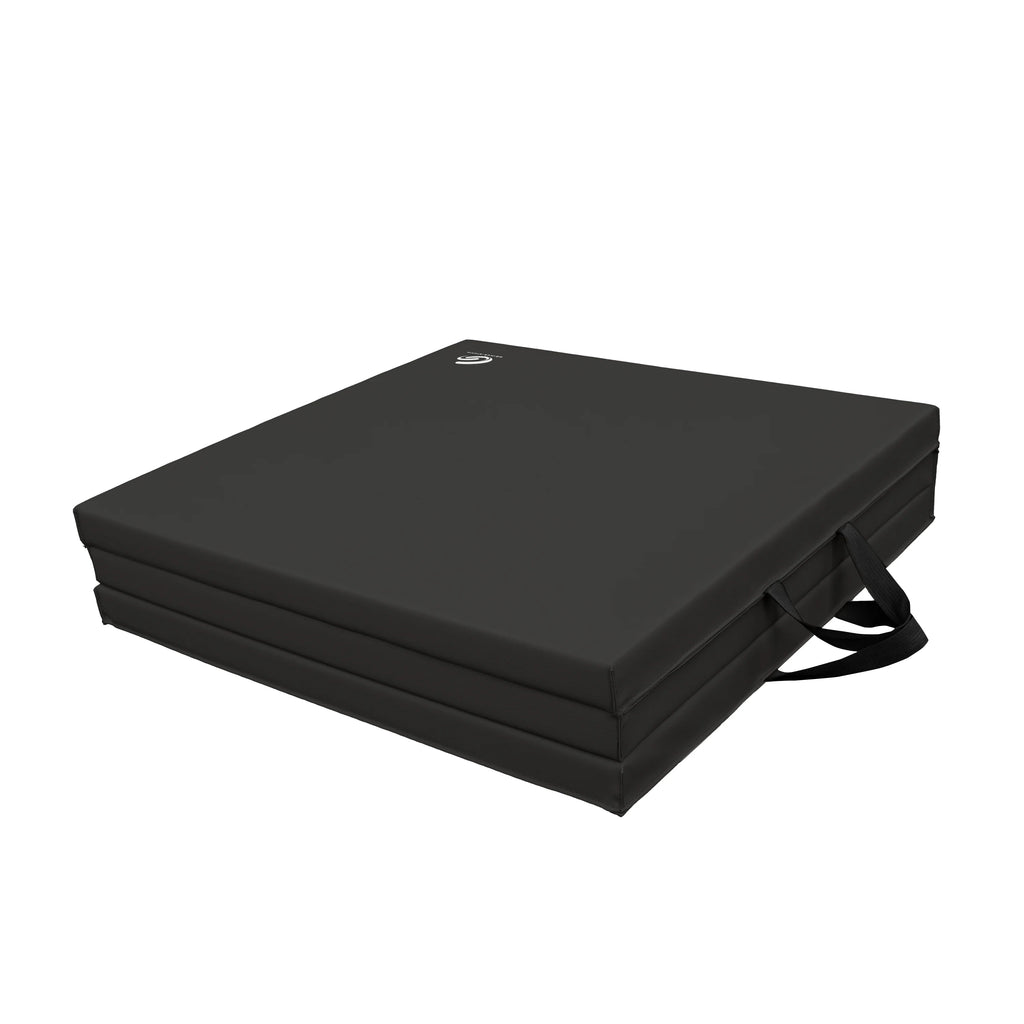 Black Tri-Fold Exercise Mat with Handles N905276