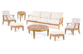 7 Pc Sofa Set with Cushions in Canvas White B764