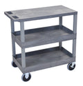 Gray 18x32 Cart with 2 Tub/1 Flat Shelves T4976