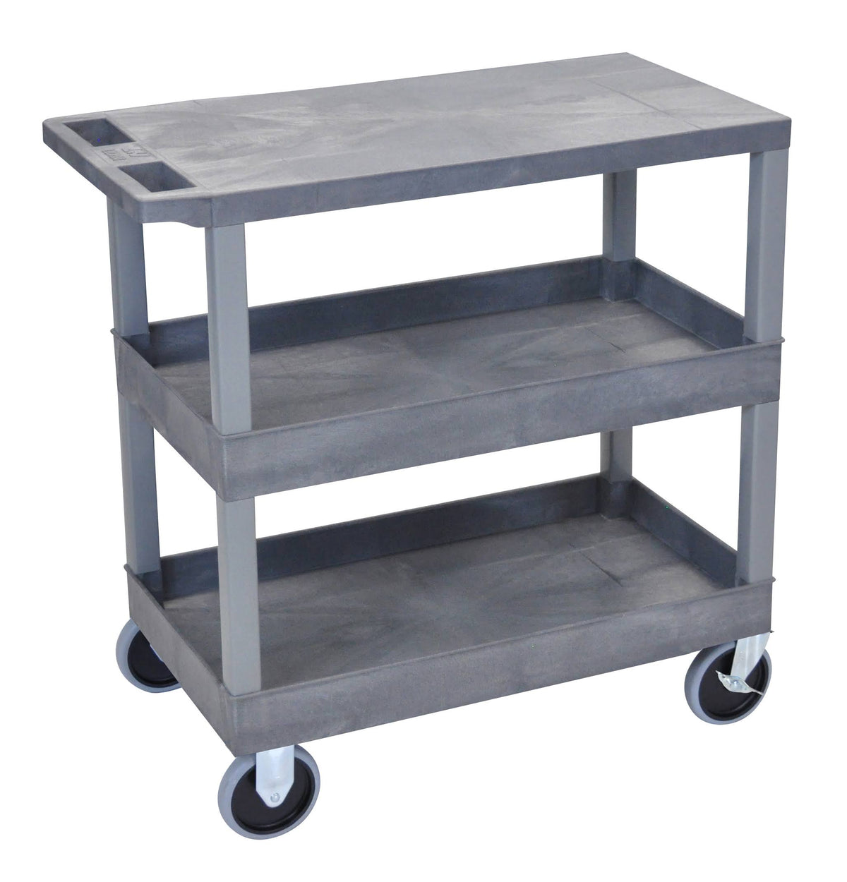 Gray 18x32 Cart with 2 Tub/1 Flat Shelves T4976