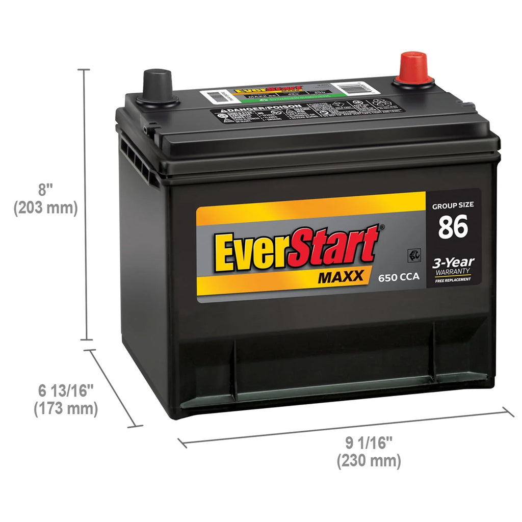 Lead Acid Automotive Battery Group Size 86 12 Volt 630 CCA C51766