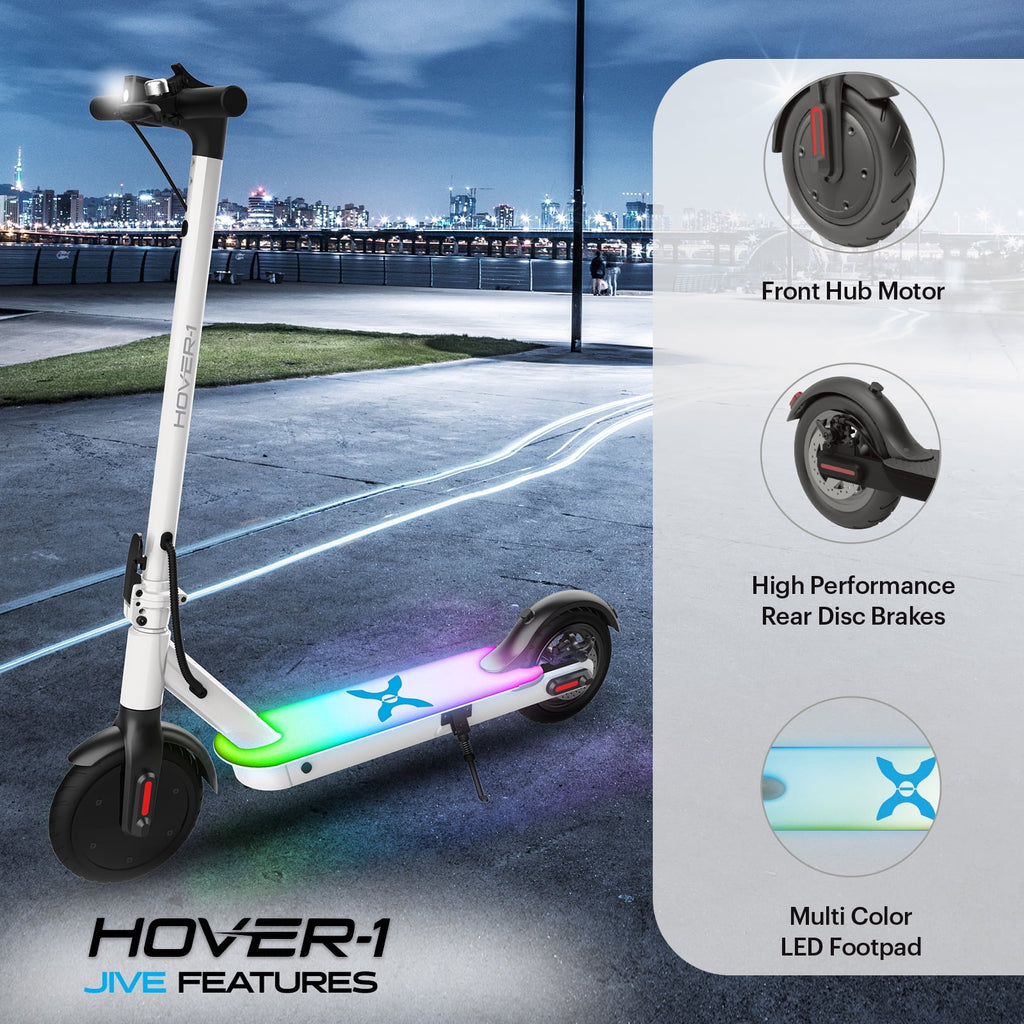 White 8.5 in Wheels Self Balancing Folding Electric Scooter L128