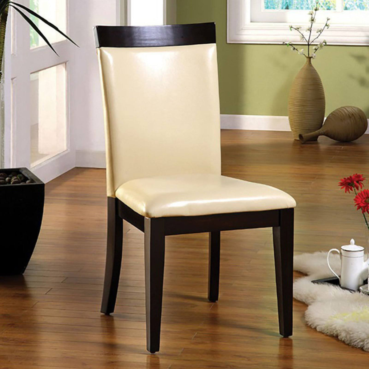 Espresso Finish Side Chair, Set of 2 A243