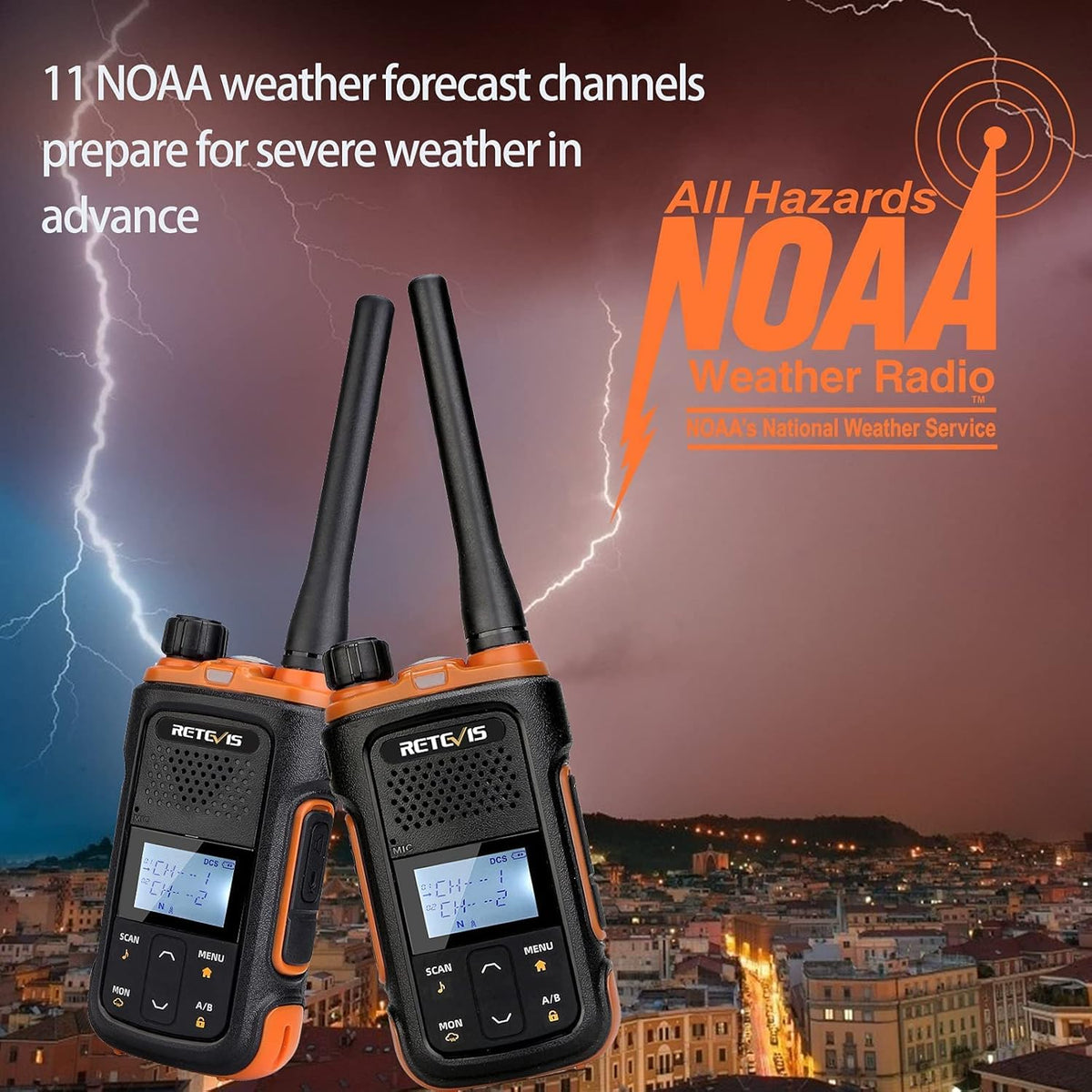 4 Pack Rechargeable 2 Way Radio with LCD Screen J3784