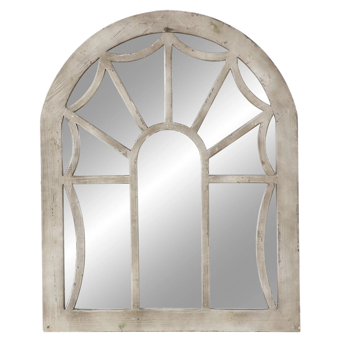 36" x 44" Cream Arched Top Wall Mirror U40899