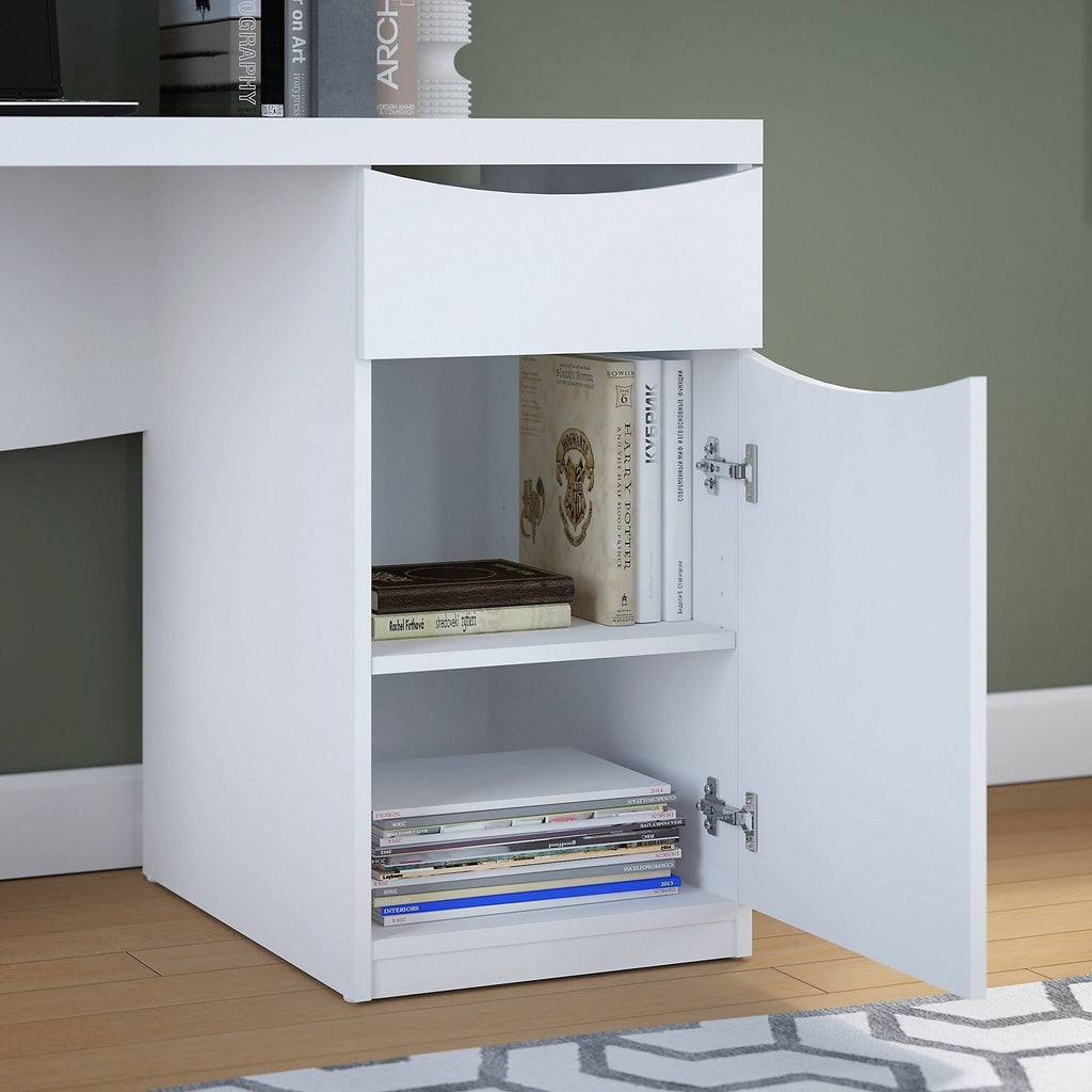 Pure White Computer Desk G784