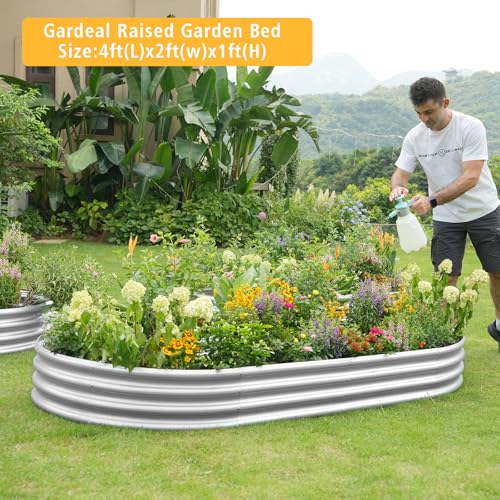Galvanized Steel Raised Garden Bed Kit 2X2X1FT U344315