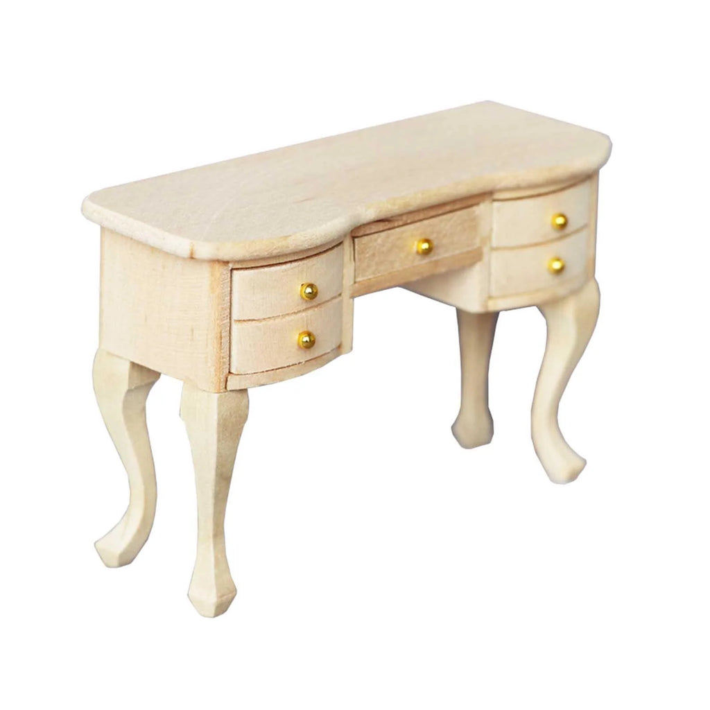 Unpainted Wooden 1:12 Dollhouse Miniature Desk H96971