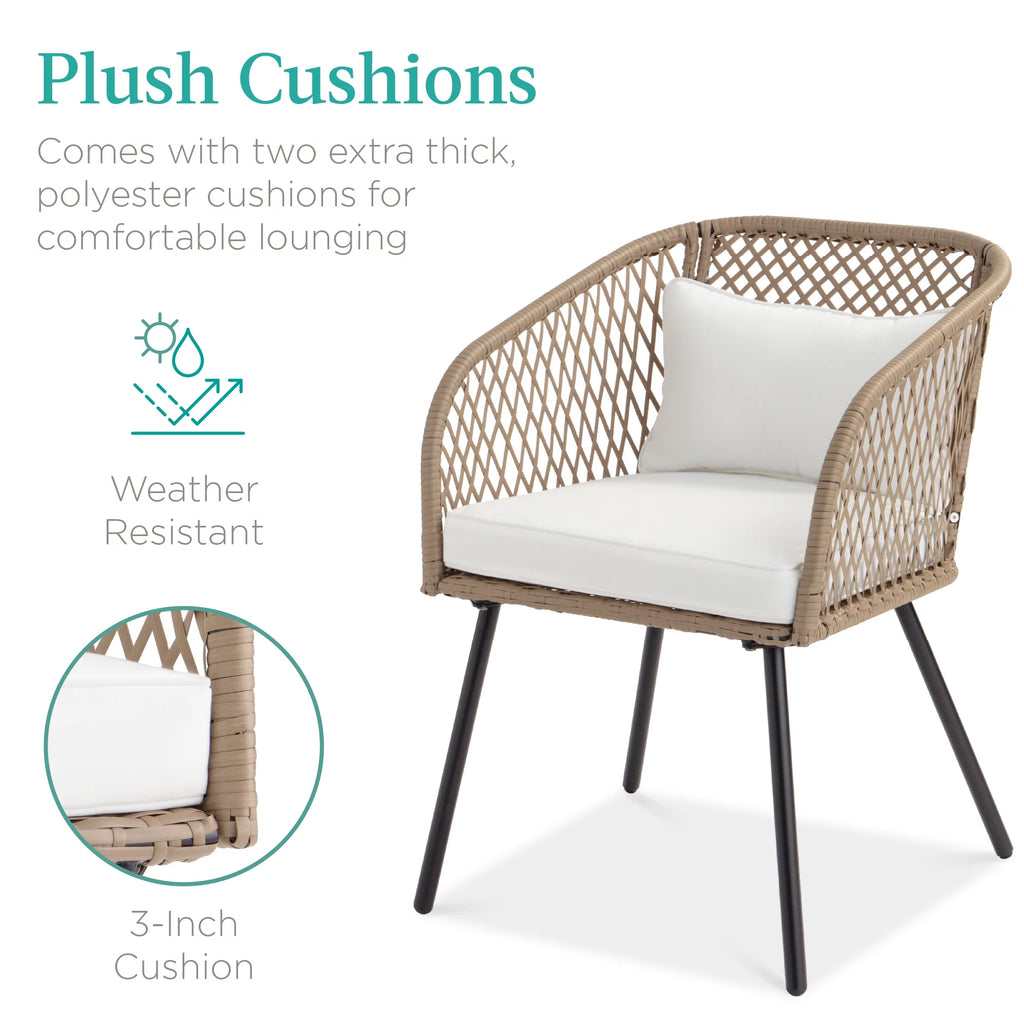 3-Piece Outdoor Wicker Bistro Set K161