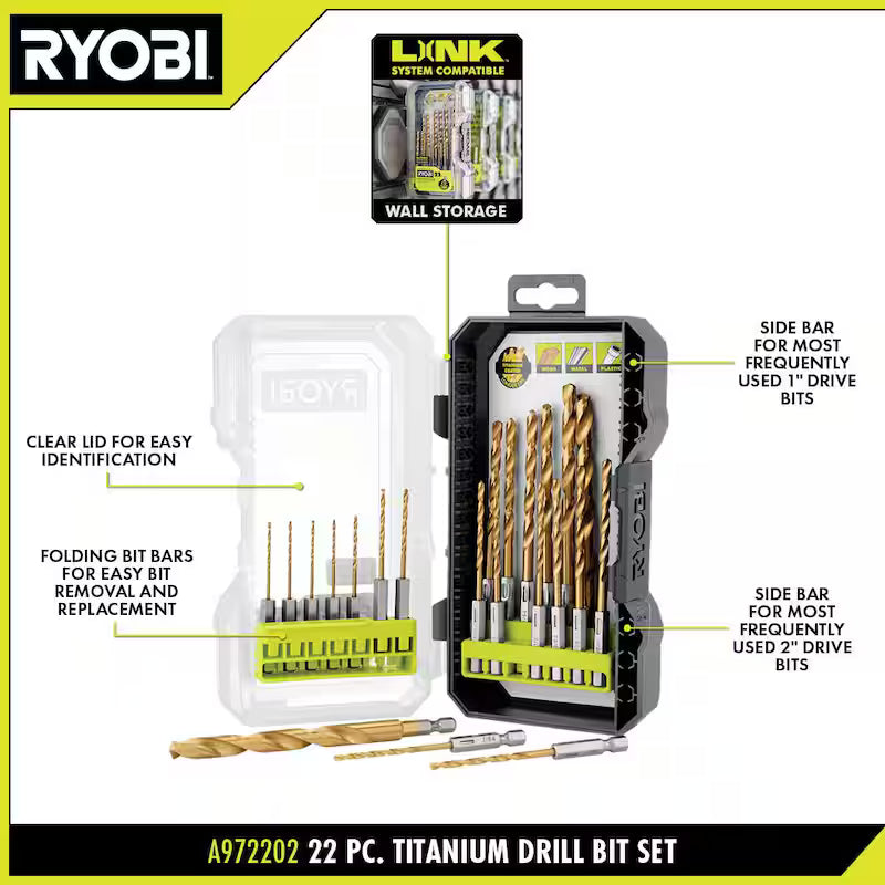 Titanium Drill Bit Set 22-Piece C42204