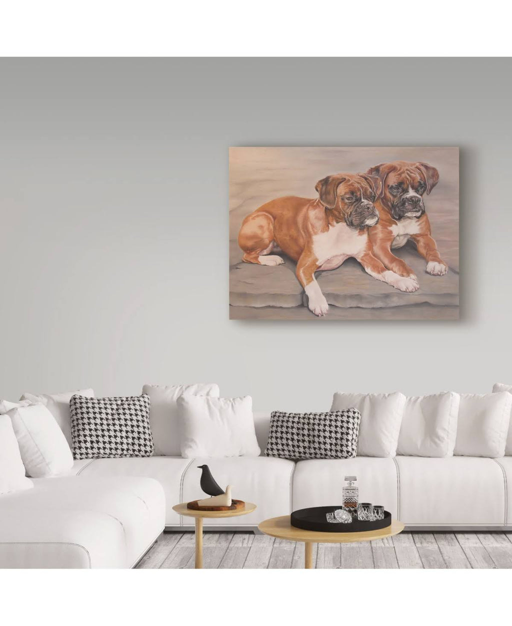Two Boxer Dogs Canvas Art F6736