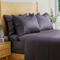Ivory 6 pcs Queen Eucalyptus Lyocell Sheet Set with 2 Side Pockets P95441
