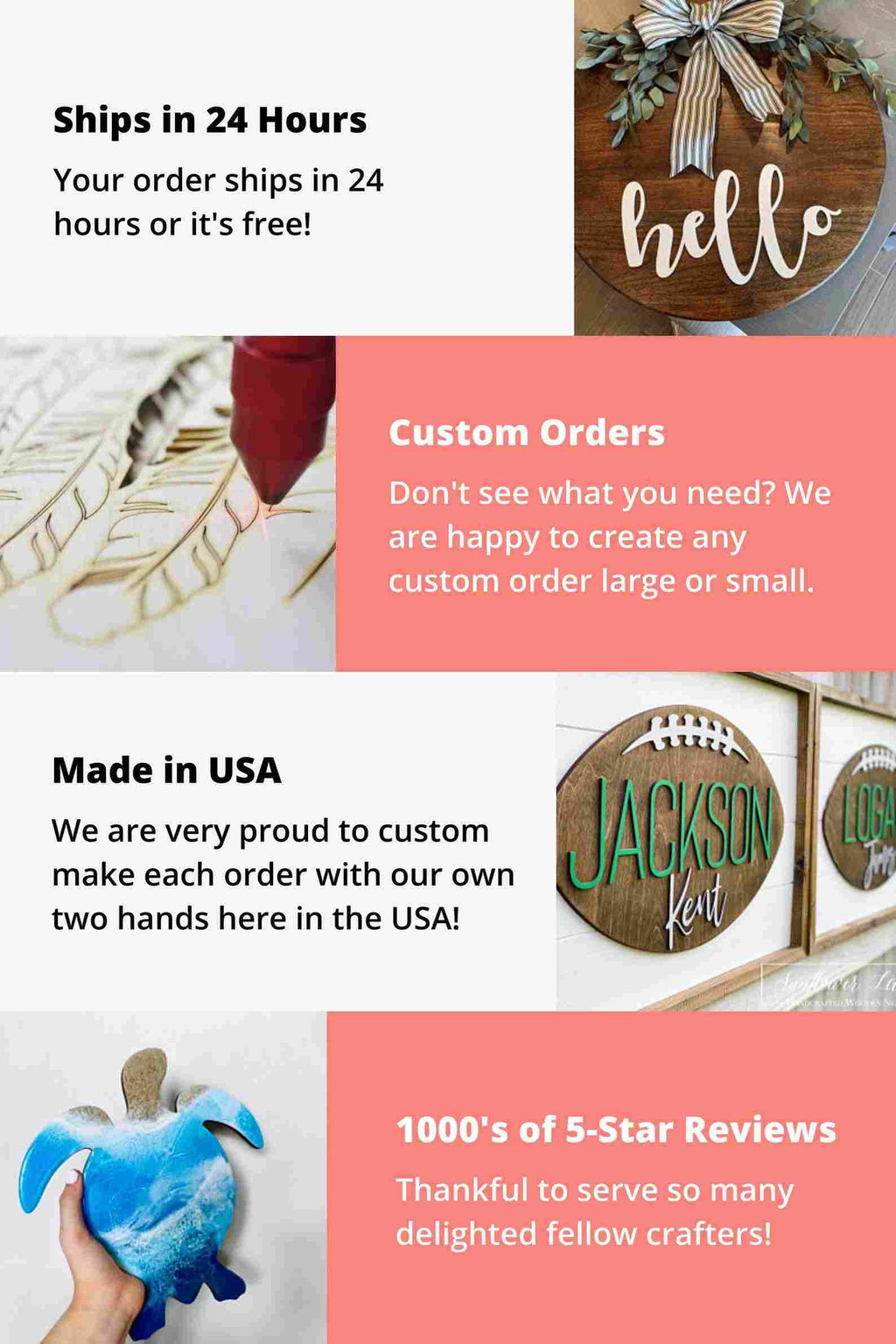 Unfinished Wood Cutout Home Decor W905