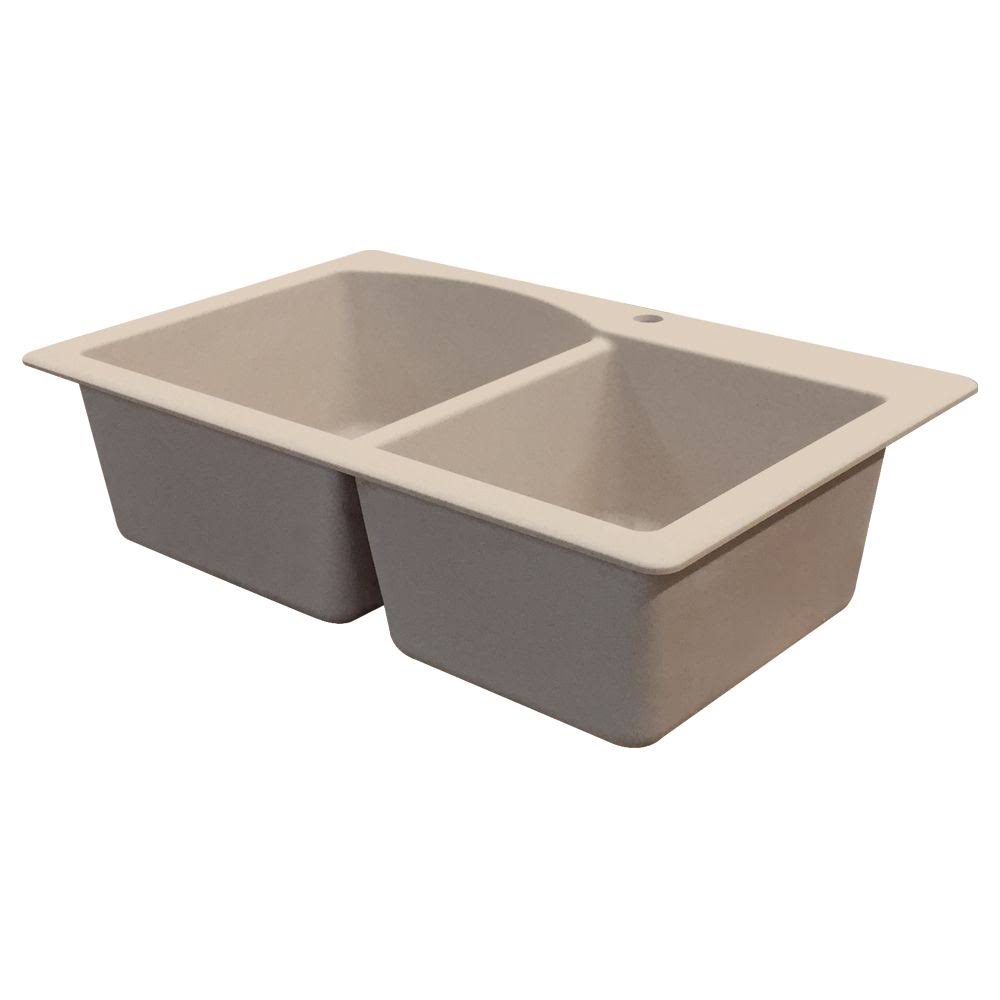 Granite 33-in Drop-In Kitchen Sink in Cafe Latte Z4206