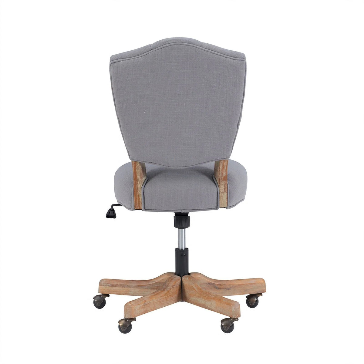 Gray Wood Upholstered Swivel Office Chair B747